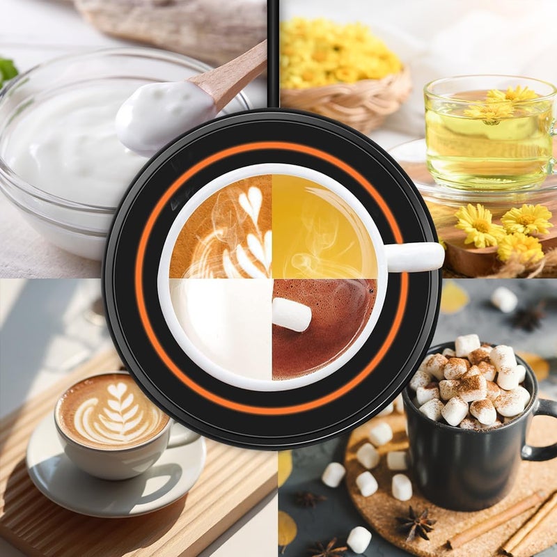 Dimux Coffee Mug Warmer for Desk,Heating Plate Electric Cup Warmers for Men Women Adult (D + Orange Light) - Image 5